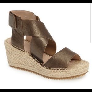 Eileen Fisher Willow Wedge Espadrille Sandals - 9
